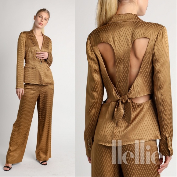 Racerback Jacquard Blazer Anthropologie - Picture 3 of 6